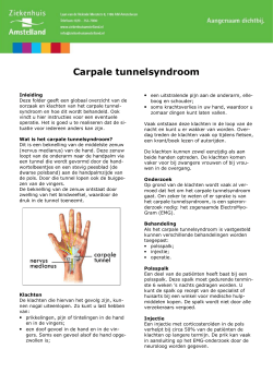Carpaal tunnelsyndroom - Ziekenhuis Amstelland