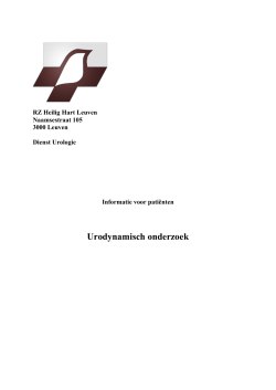 brochure urodynamisch onderzoek