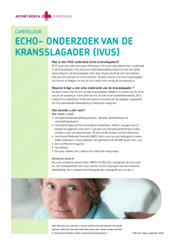 Echo- ondErzoEk van dE kransslagadEr (IvUs)