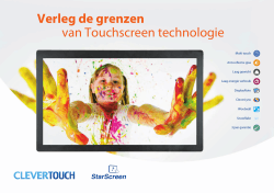 Verleg de grenzen van Touchscreen technologie