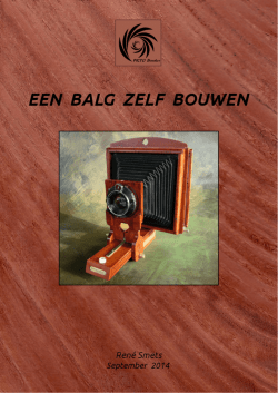 Een balg zelf bouwen - Ren&eacute; Smets