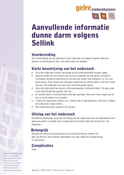 Intern onderzoek dunne darm volgens Sellink (RONT-544.2)