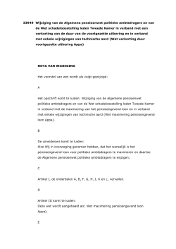 33949 Wijziging van de Algemene pensioenwet