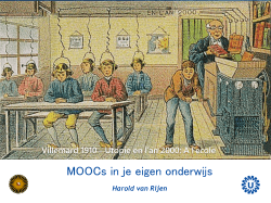 MOOCs in je eigen onderwijs - Harold van Rijen