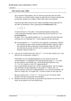 4 Van score naar cijfer