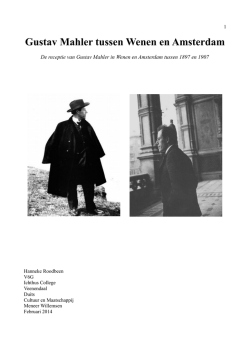 Gustav Mahler tussen Wenen en Amsterdam