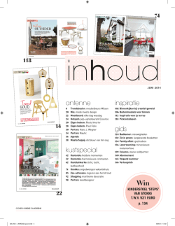 inhoud Actief Wonen 209 - juni 2014