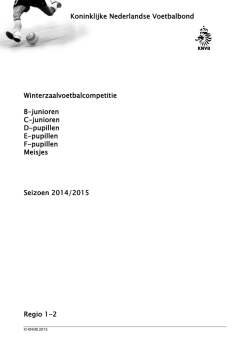 Informatie en programma Winterzaalvoetbal