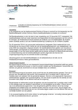 evaluatie en toetsing - Gemeente Noordwijkerhout