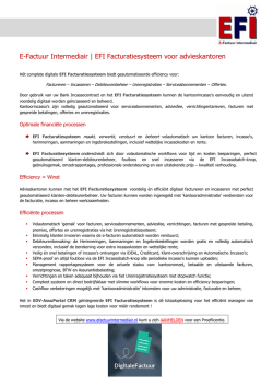 E-Factuur Intermediair | EFI Facturatiesysteem
