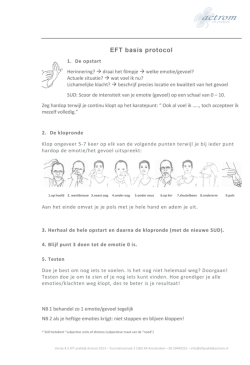 EFT basis protocol - EFT Praktijk Actrom
