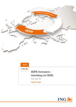 SEPA formaten - inleiding tot XML