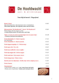 Hoofdgerechten vlees - Restaurant De Hoofdwacht Brielle