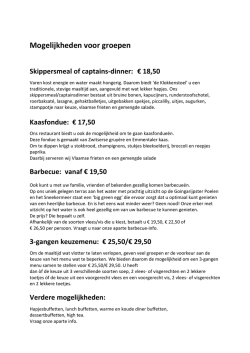 dineren voor groepenm