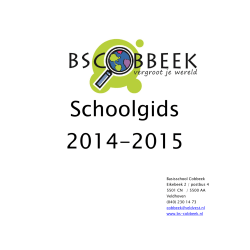 Schoolgids 2014-2015 - Basisschool Cobbeek