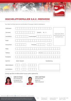 Inschrijfformulier