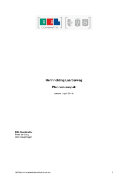 Herinrichting Laarderweg Plan van aanpak