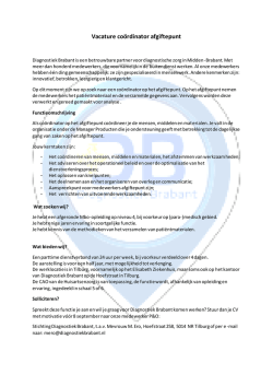 Vacature coördinator afgiftepunt
