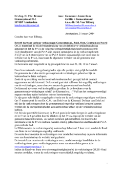 Drs Ing. H. Chr. Bremer Aan: Gemeente Amsterdam Hemonystraat