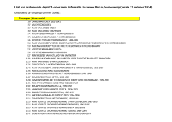 Downloaden lijst van archieven in depot 7