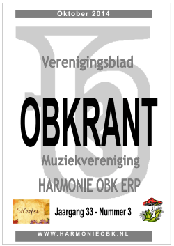 Oktober 2014 - Harmonie OBK Erp
