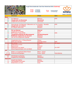 Jeugd Districtskalender Zuid-Oost 2014