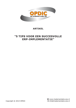 Artikel - ERP-tips - Implementatie ERP » implementatie erp