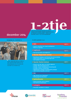 december 2014 - Afspraken huisarts en specialist
