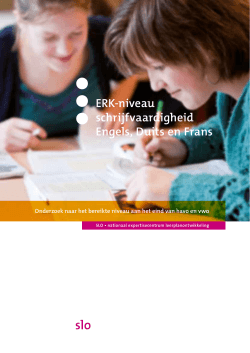 ERK-niveau schrijfvaardigheid Engels, Duits en Frans
