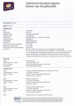 Uittreksel KvK - Stichting ALS Nederland