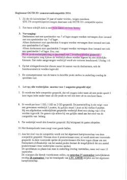 Reglement OGTB 35+ zomeravondcompetitie 2014.