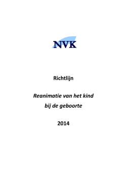 Richtlijn Reanimatie - Nederlandse Vereniging voor