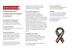 Donderd instituut Nijmegen zoekt mensen met ASS voor onderzoek