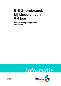 E.E.G.-onderzoek bij kinderen - Albert Schweitzer ziekenhuis