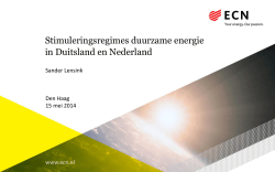 Stimuleringsregimes duurzame energie in Duitsland en