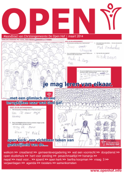 je mag leren van elkaar. - Christengemeente De Open Hof