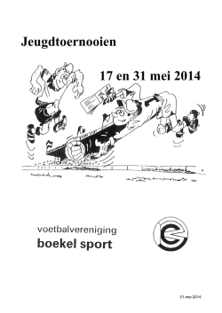 Jeugdtoernooien 17 en 31 mei 2014