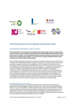 Invitational conference over gebruik erkende interventies