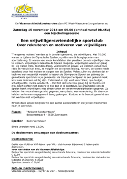 Een vrijwilligersvriendelijke sportclub
