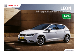 Prijslijst SEAT Leon 5-deurs per 1 maart 2014