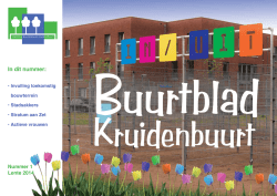 In dit nummer: - Kruidenbuurt