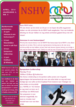 Interesse in een bestuursjaar? Symposium Leiderschap