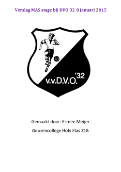 Eindverslag stagiaire Esmee
