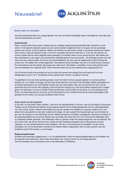 Het ouderbulletin van 30 oktober