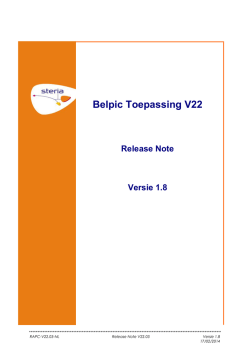 Bijlage omzendbrief van 20 februari 2014