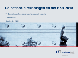 De nationale rekeningen en het ESR 2010