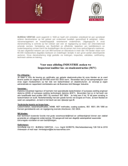 Vacature inspecteur auditor las- en staalconstructies