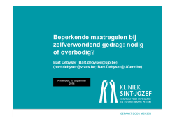 Beperkende maatregelen bij zelfverwondend gedrag: nodig of