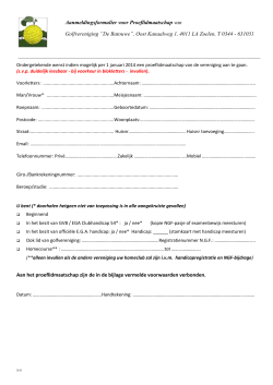 Aanmeldingsformulier voor Proeflidmaatschap van Golfvereniging