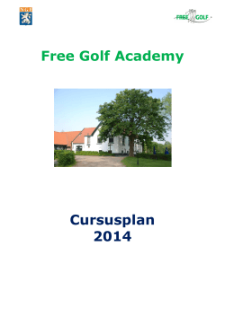 Cursusplan Free Golf 2014 brochure